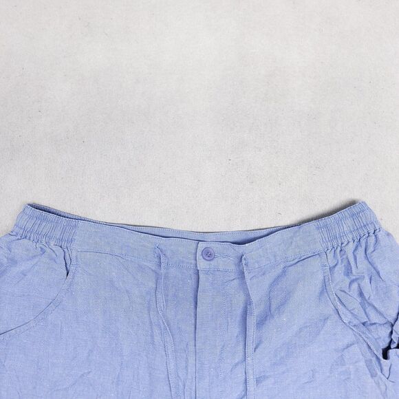 Elisabeth Casual Button Zip Chino Short Shorts Womens Size 16 Blue - Picture 2 of 9